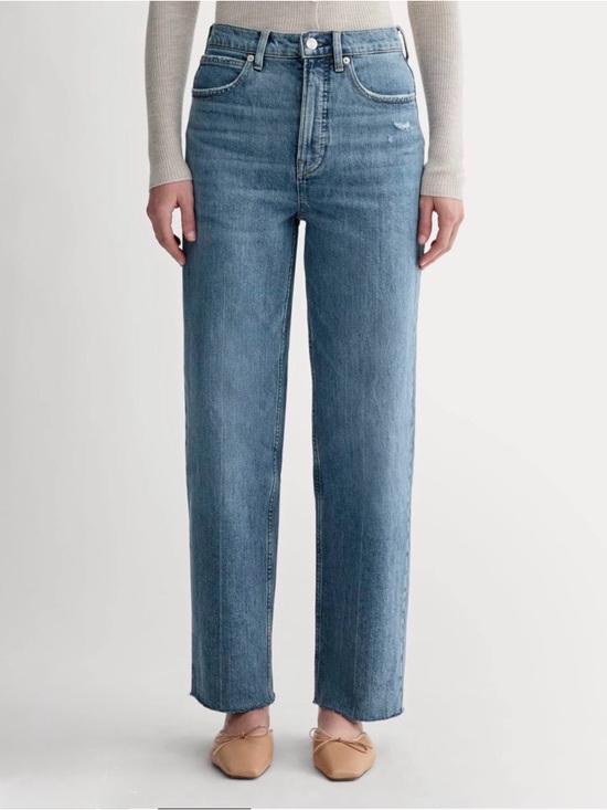 Everlane Denim - Everlane Way High Jean Distressed Raw Hem High Rise 31 NWT